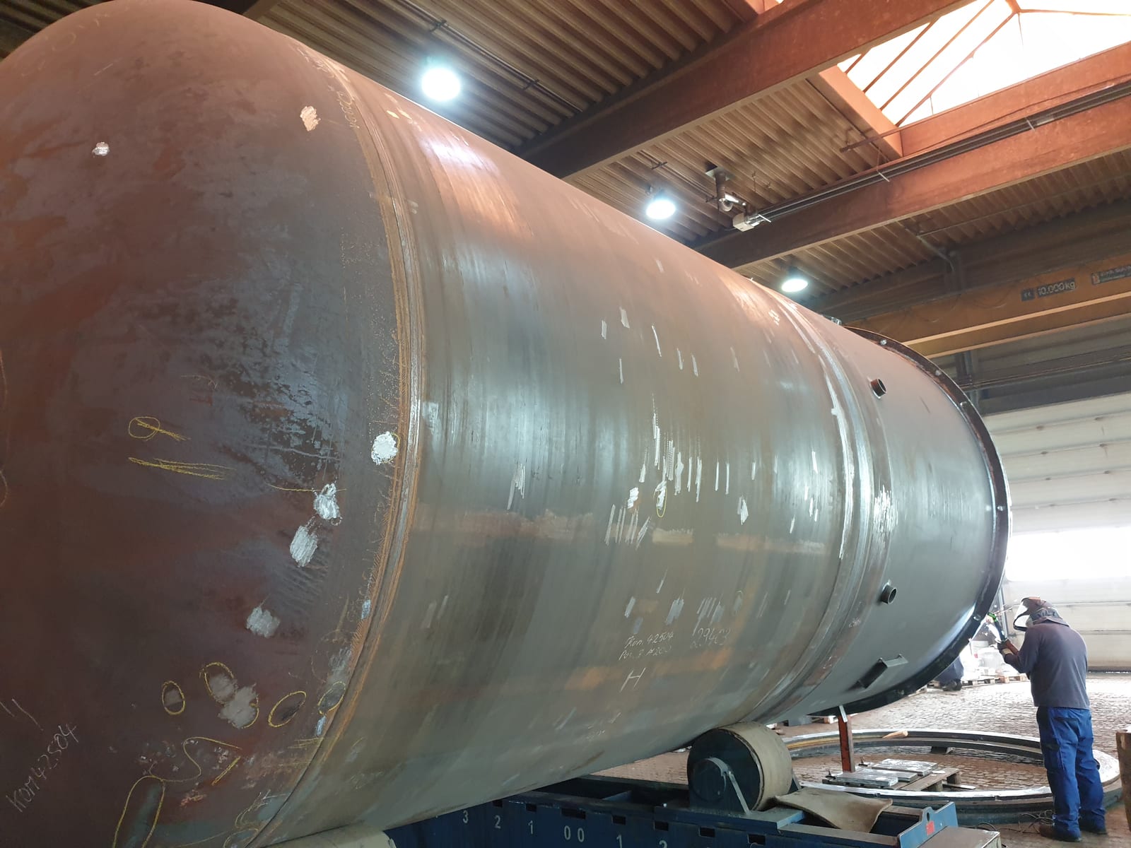 Industrial equipment prepared for inspection